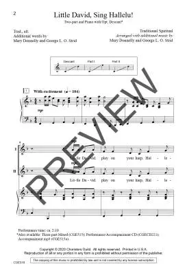 Little David Sing - Donnelly/Strid - Choral Octavo - 2-Pt Accompanied