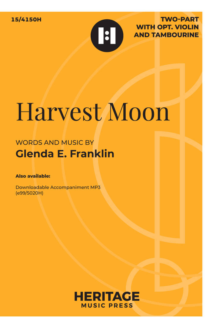 Harvest Moon - Franklin - Choral Octavo - 2-Pt Piano/Violin/Tambourine