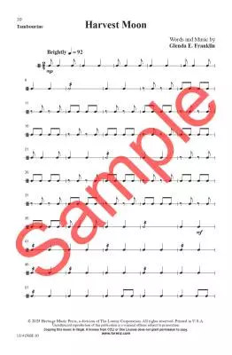 Harvest Moon - Franklin - Choral Octavo - 2-Pt Piano/Violin/Tambourine