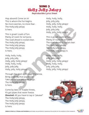 Holly Jolly Jalopy (Musical) - Jacobson/Jack - Book/Media Online