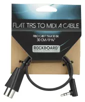 Flat TRS to MIDI Type A Cable, Black - 30 cm