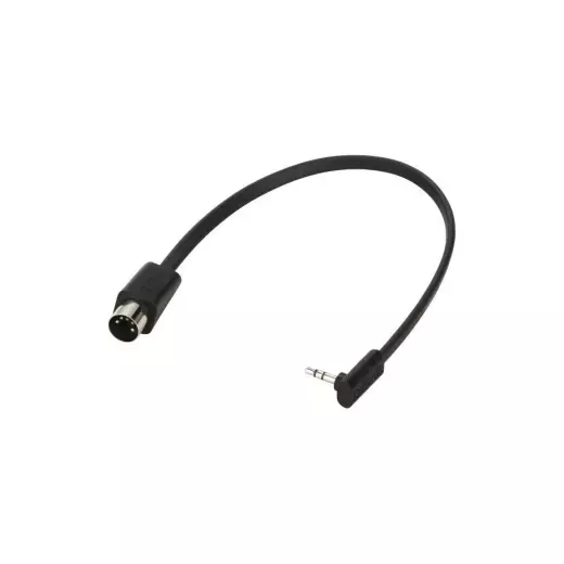 RockBoard by Warwick - Flat TRS to MIDI Type A Cable, Black - 30 cm