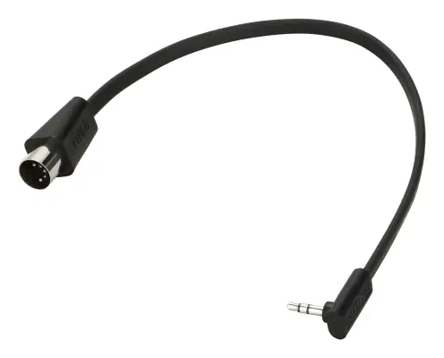 RockBoard by Warwick - Flat TRS to MIDI Type B Cable, Black - 30 cm