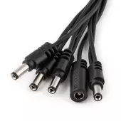 Flat Daisy Chain Cable with 8 Outputs, Straight