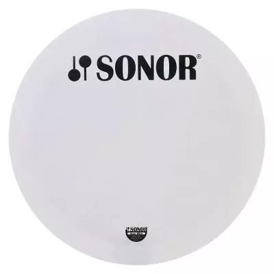 Sonor - White Coated Bass Drumhead with Sonor Logo - 22