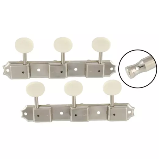 All Parts - Gotoh Vintage Style Deluxe 3x3 Strip Keys - Nickel