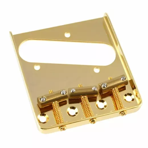 All Parts - Vintage-style Compensated Saddle Bridge for Telecaster - Gold