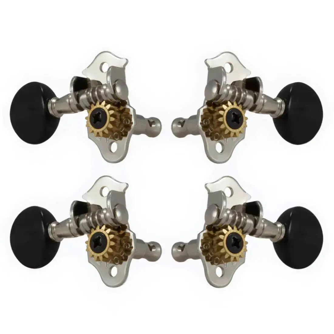 Grover Geared Ukulele Keys (Set of 4) - Nickel