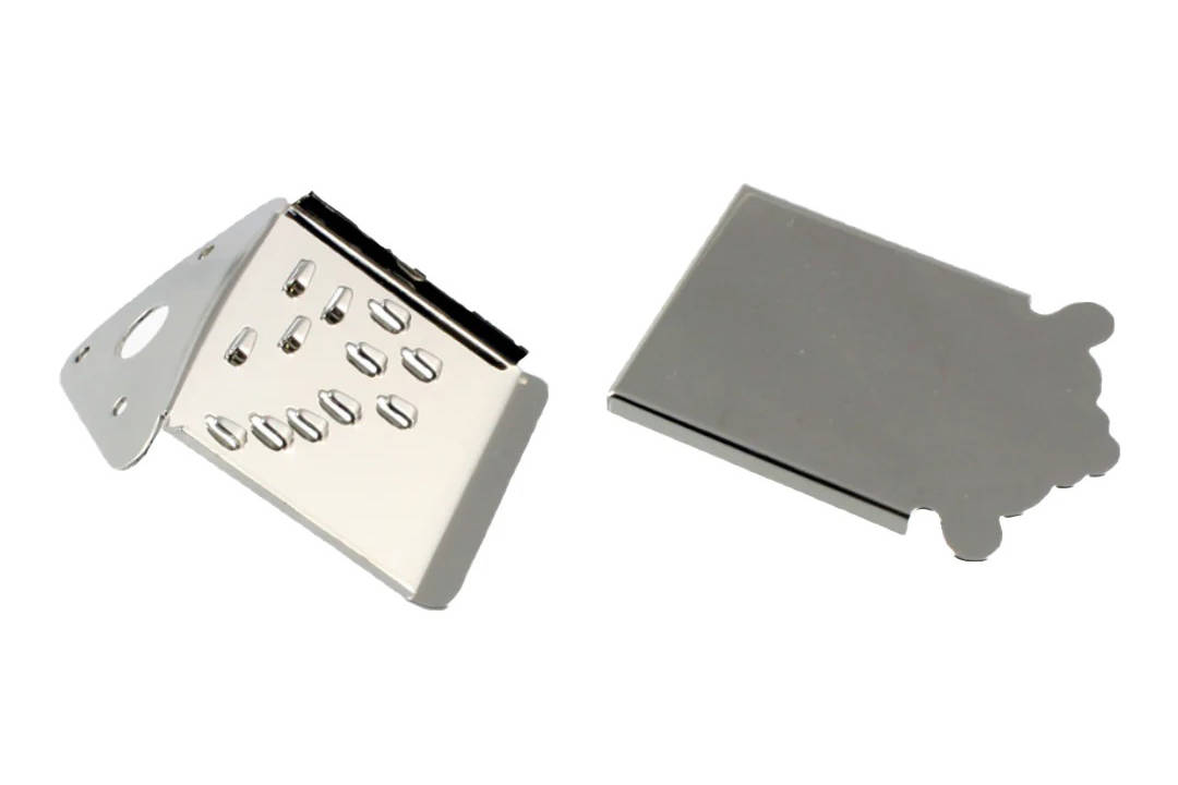 Mandolin Tailpiece with Cover - Nickel