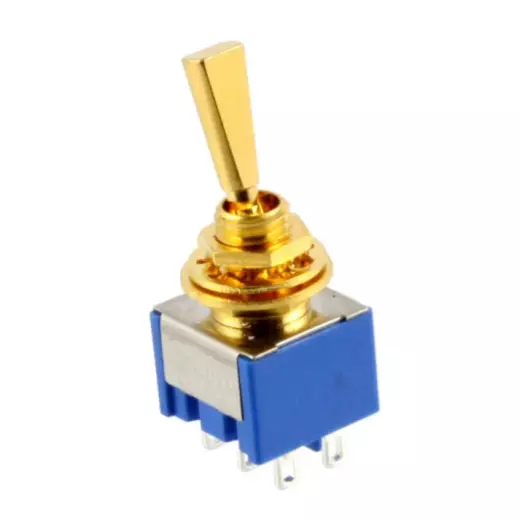 All Parts - On-On Mini Switch DPDT - Gold