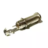 Switchcraft Stereo Long Threaded Barrel Jack - Nickel