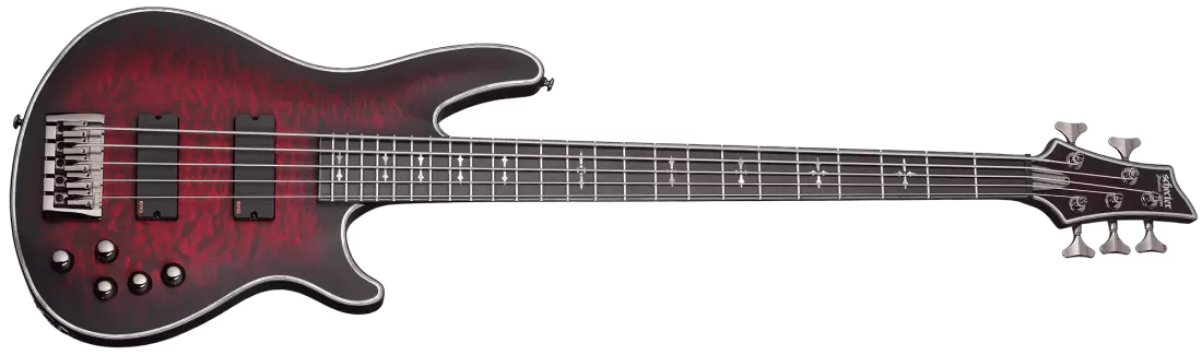 Hellraiser Extreme-5 5-String Bass - Crimson Red Burst Satin