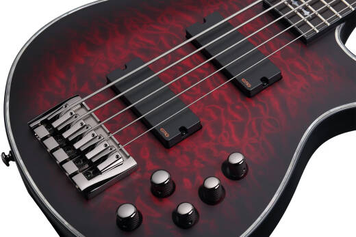 Schecter Hellraiser Extreme-5 5-String Bass - Crimson Red Burst Satin