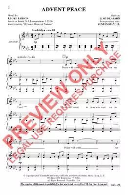 Advent Peace - Larson - Choral Octavo - SATB Accompanied