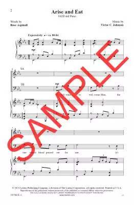 Arise and Eat - Johnson - Choral Octavo - SATB Accompanied