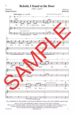 Behold, I Stand at the Door - Nix - Choral Octavo - SATB A Cappella