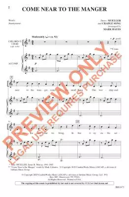 Come Near to the Manger - Hayes - Choral Octavo - SATB Accompanied
