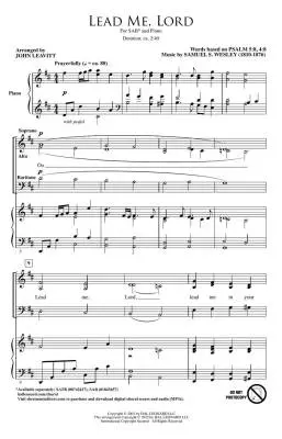 Lead Me, Lord - Wesley/Leavitt - Choral Octavo - SAB Accompanied