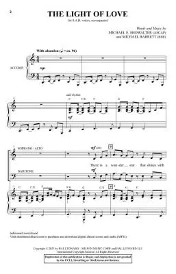 The Light of Love - Showalter/Barrett - Choral Octavo - SAB Accompanied