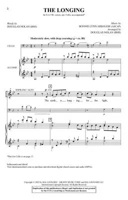 The Longing - Arbaugh/Nolan - Choral Octavo - SATB/Cello