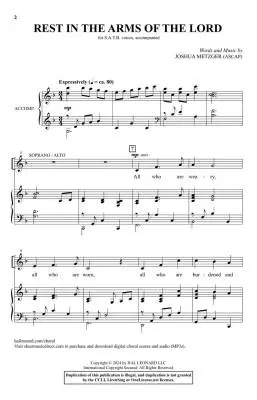 Rest in the Arms of The Lord - Metzger - Choral Octavo - SATB Accompanied