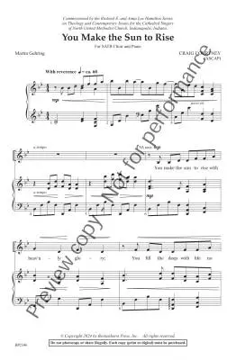 You Make the Sun to Rise - Courtney - Choral Octavo - SATB Accompanied