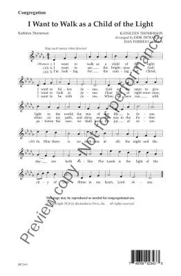 I Want to Walk as a Child of the Light - Dewar/Forrest - Choral Octavo - SATB Accompanied