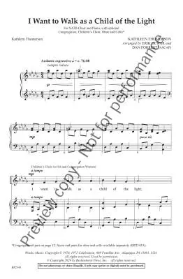 I Want to Walk as a Child of the Light - Dewar/Forrest - Choral Octavo - SATB Accompanied