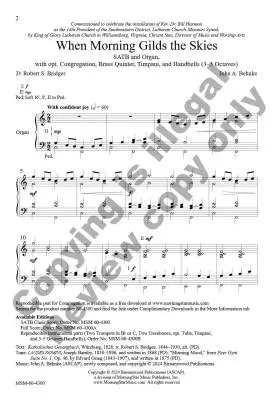 When Morning Gilds the Skies - Behnke - Choral Octavo - SATB Accompanied