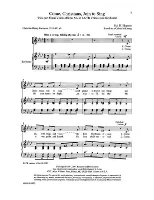 Come, Christians, Join to Sing - Hopson - Choral Octavo - 2-Pt Accompanied