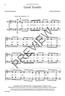 Good Trouble - Keesecker - Choral Octavo - SATB A Cappella