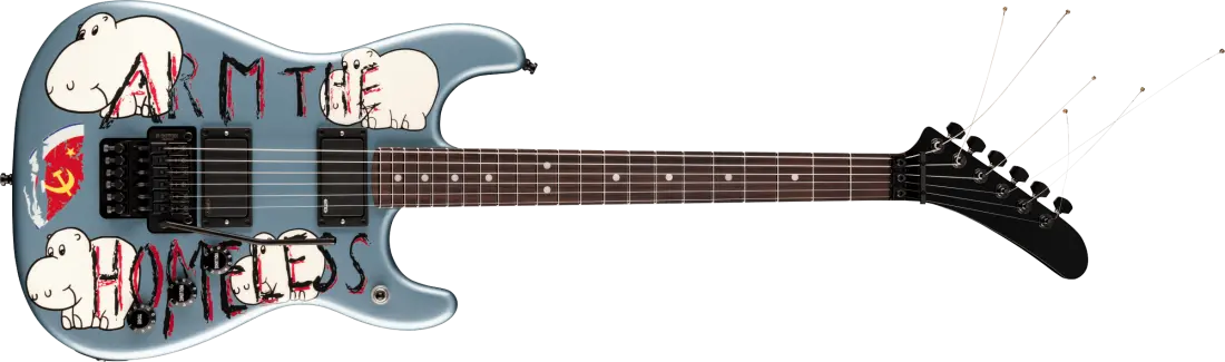 Tom Morello Arm The Homeless Stratocaster, Rosewood Fingerboard - Blue Ice Metallic