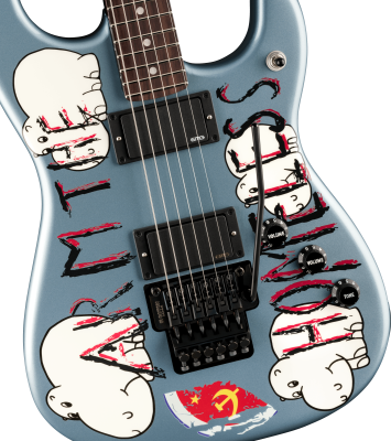 Tom Morello Arm The Homeless Stratocaster, Rosewood Fingerboard - Blue Ice Metallic