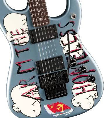 Tom Morello Arm The Homeless Stratocaster, Rosewood Fingerboard - Blue Ice Metallic