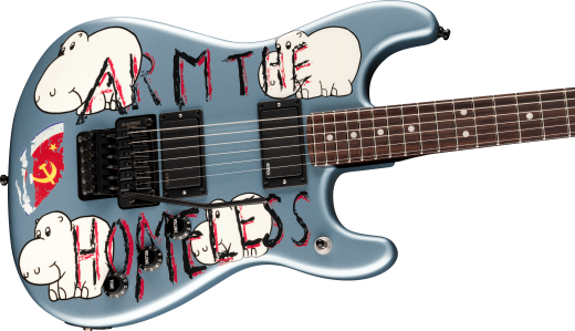 Tom Morello Arm The Homeless Stratocaster, Rosewood Fingerboard - Blue Ice Metallic