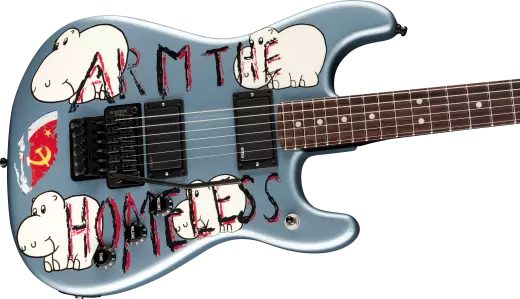 Tom Morello Arm The Homeless Stratocaster, Rosewood Fingerboard - Blue Ice Metallic