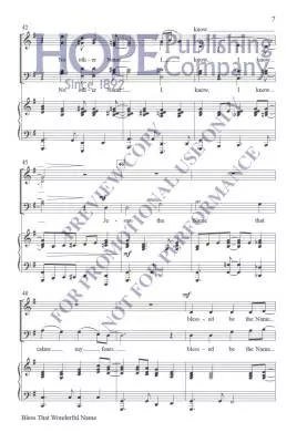Bless That Wonderful Name - McDonald - Choral Octavo - SATB Accompanied