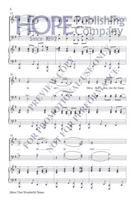 Bless That Wonderful Name - McDonald - Choral Octavo - SATB Accompanied