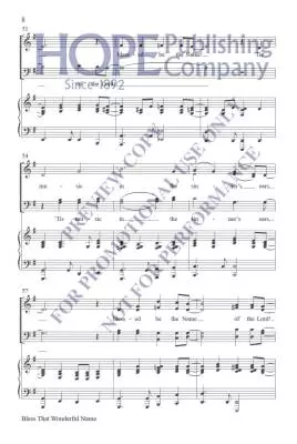 Bless That Wonderful Name - McDonald - Choral Octavo - SATB Accompanied
