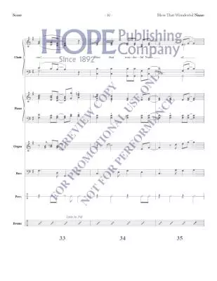 Bless That Wonderful Name - McDonald - Rhythm Parts - Piano/Synth/Electric Bass/Percussion/Drums