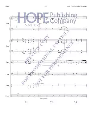 Bless That Wonderful Name - McDonald - Rhythm Parts - Piano/Synth/Electric Bass/Percussion/Drums