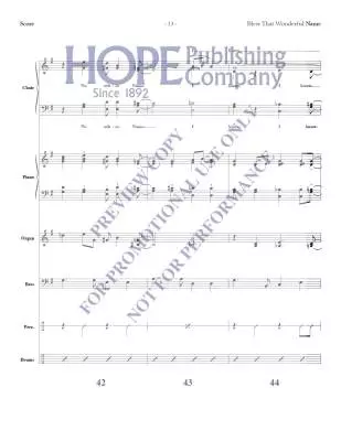 Bless That Wonderful Name - McDonald - Rhythm Parts - Piano/Synth/Electric Bass/Percussion/Drums