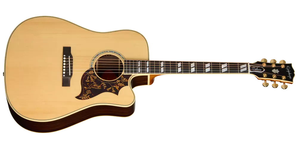 Hummingbird Deluxe EC Acoustic/Electric Guitar with Case - Natural