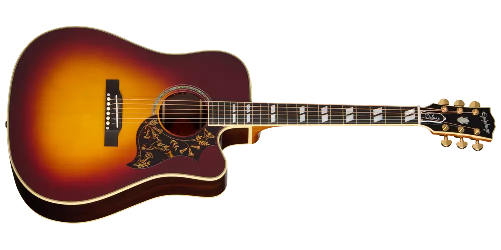 Hummingbird Deluxe EC Acoustic/Electric Guitar with Case - Autumn Burst