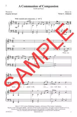 A Communion of Compassion - Johnson - Choral Octavo - SATB Accompanied