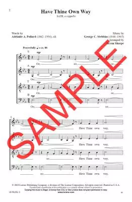 Have Thine Own Way - Stebbins/Sharpe - Choral Octavo - SATB A Cappella
