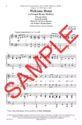 Welcome Home (A Gospel Hymn Medley) - McDonald - Choral Octavo - SATB Accompanied
