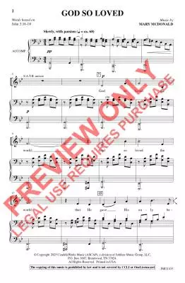 God So Loved - McDonald - Choral Octavo - SATB Accompanied