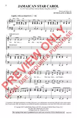 Jamaican Star Carol - Schram - Choral Octavo - SATB Accompanied