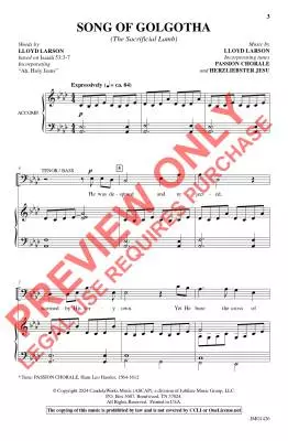 Song of Golgotha - Larson - Choral Octavo - SATB Accompanied